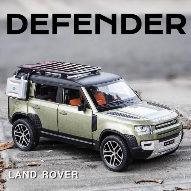RMZ city Land Rover Defender Range Rover Modellauto, Maßstab 1:24, mit Licht und Sound, Metalldruckguss - Bild 1