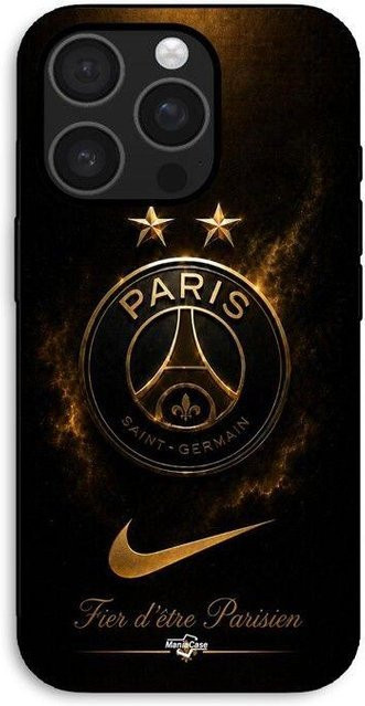 MANIACASE iPhone 14 Pro Max Hülle PSG zweifacher Meister Schwarz-Gold - Bild 1