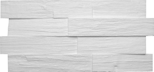 DECOSA Dekorstein Wood in Weiß mit Holzoptik, B: 50 cm, L: 23,5 cm - Bild 1