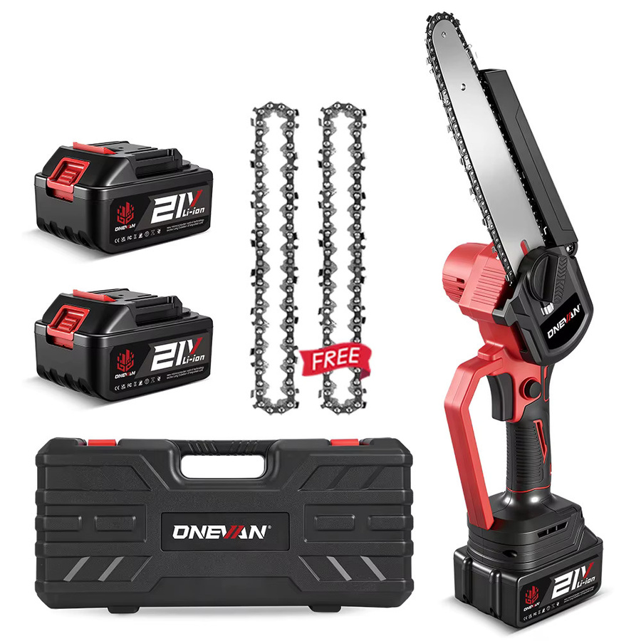 ONEVAN Bürstenlose elektrische 8 Zoll Kettensäge mit automatischer Ölung für Makita 18V LXT Akkus zur Holzbearbeitung und Gartenpflege - Bild 6