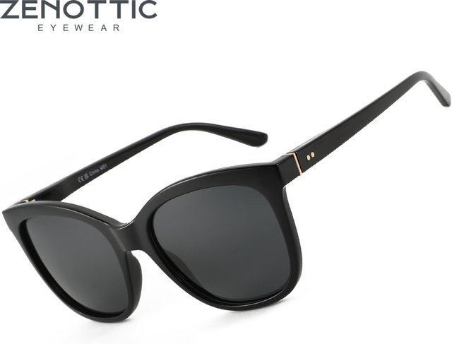 ZENOTTIC ZS 2227 Sonnenbrille, Schmetterling, Vollrand, Schwarz, Damen - Bild 1