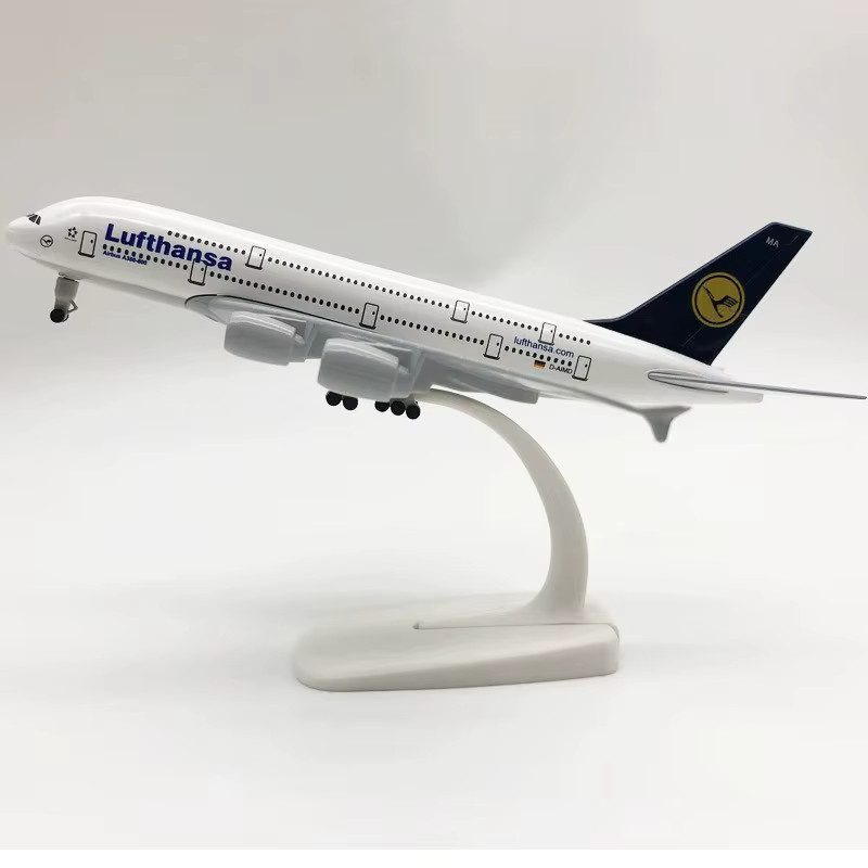 ZOCO Lufthansa Airways A380 Flugzeug Modell aus Legierung im Maßstab 1:400, Länge: 20 cm - Bild 2