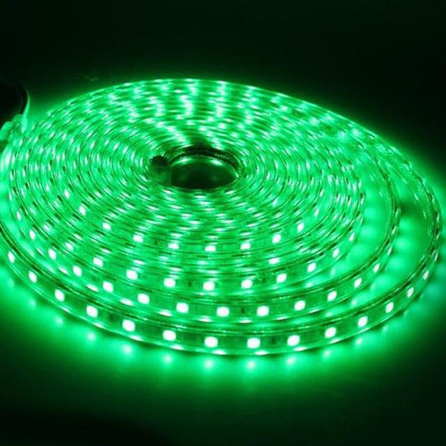 Yongkomo LED Streifen Licht IP65 Wasserdicht, 5M Flexibles LED Band in Grün für Indoor und Outdoor, 220V SMD Beleuchtung - Bild 1