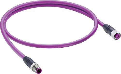 Belden 27086-1 Sensor-Aktor-Datensteckverbinder M12 Stecker gerade auf Buchse gerade, 10,00 m, lila - Bild 1