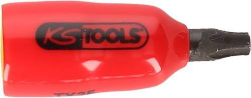 KS Tools 1/4 Zoll Bit-Stecknuss mit Schutzisolierung für TX-Schrauben T8 in Rot - Bild 1