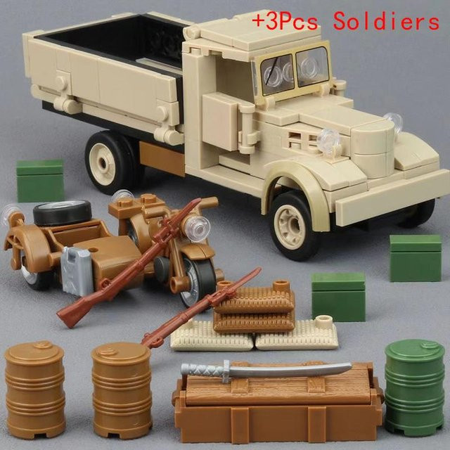 WKII Japanische Armee Militärwaffe LKW Soldat Waffen Kanone Schweres gepanzertes Fahrzeug Panzer Bausteine, Fahrzeuge, ab 14 Jahre - Bild 1