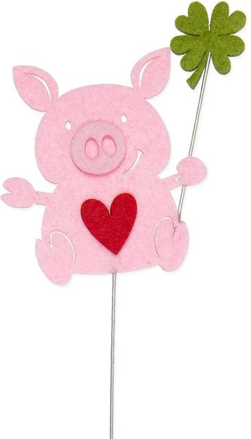 Draht-Stecker Glück von HALBACH in Pink - Bild 1