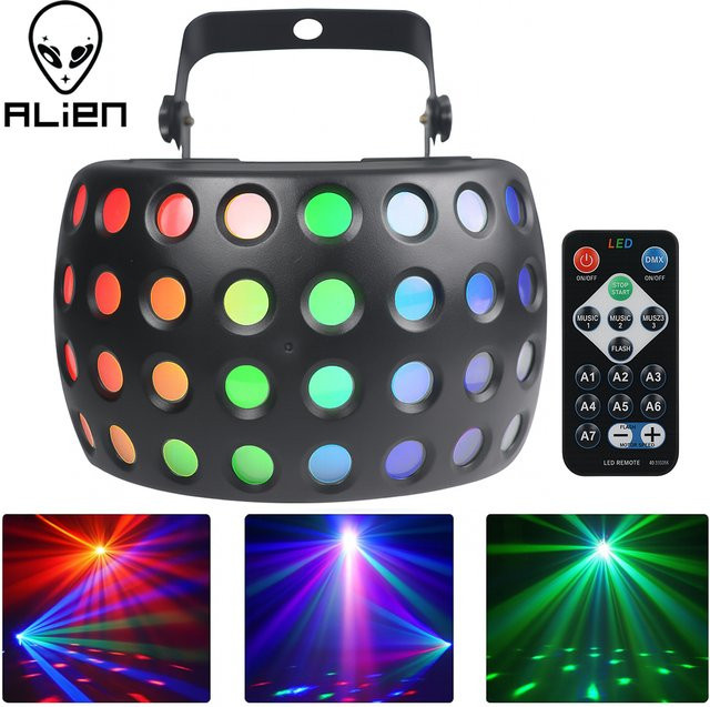 Alien RGBW LED Bühnenlicht mit 2x15W Strahl für Schmetterlingseffekt, DMX512 und Sound Control, Schwarz - Bild 1