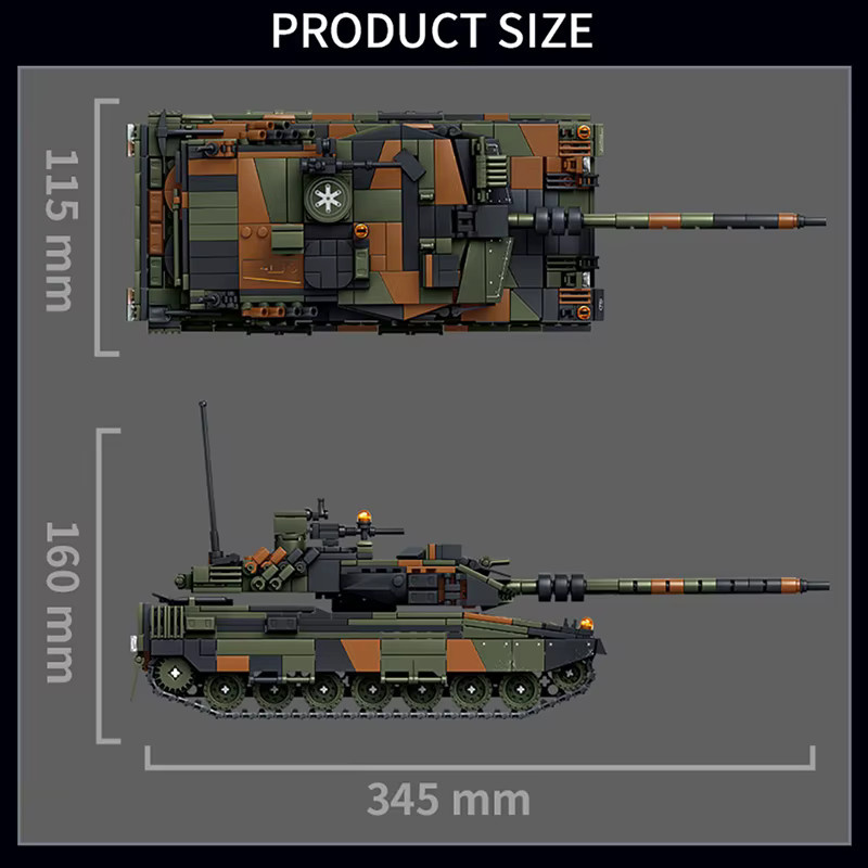 BXA Leopard 2A6 Armee Kampfpanzer, Bausteine, mit Soldaten, ab 6 Jahren - Bild 2