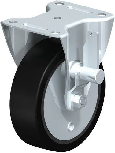 Blickle B-GEV 160K-TB Bockrolle in Schwarz/Silber/Grau mit 160 mm Durchmesser und 450 kg Tragfähigkeit - Bild 1
