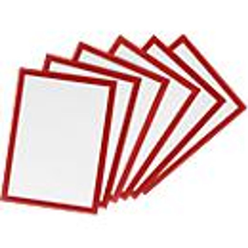 Durable Duraframe Inforahmen DIN A3, rot, 6 Stück, selbstklebend mit aufklappbarer Front und entspiegeltem Glas für die Wandmontage - Bild 2