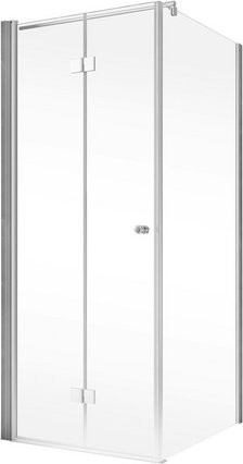 Schulte ExpressPlus Garant 2.0 Duschkabine als Eckeinstieg mit Drehfalttür und Seitenwand, Farbe Silber, Glas Transparent, B: 90 cm, H: 200 cm, T: 90 cm - Bild 2