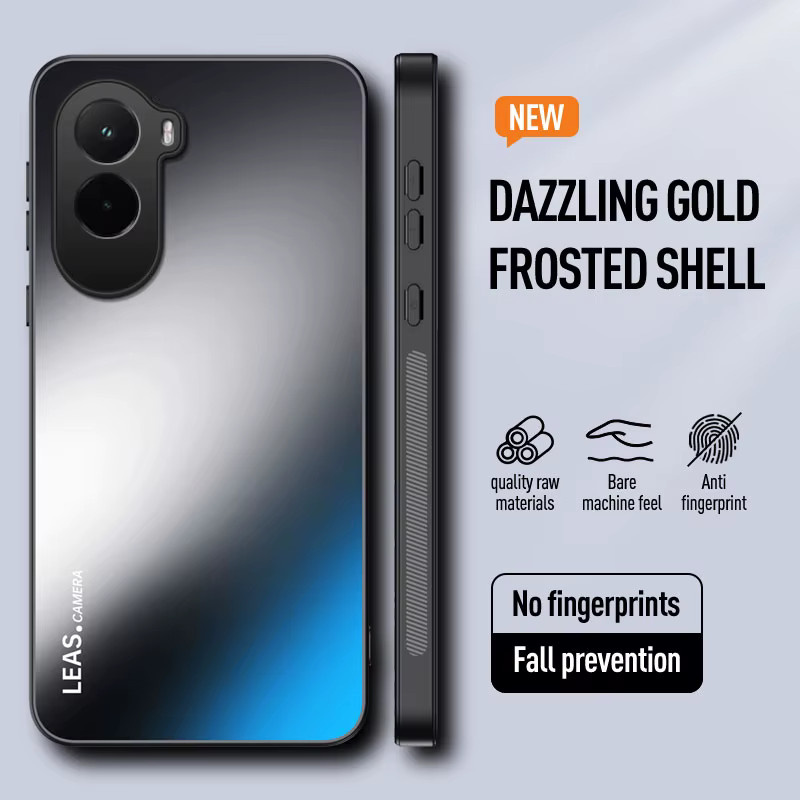 EUCAGR Luxus AG Frosted Schutzhülle für Xiaomi Poco M7 aus weichem PC und TPU in Schwarz oder Weiß - Bild 2