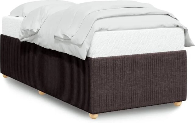 vidaXL Bettgestell gepolstert in Braun aus Stoff, B/T: 90 x 190 cm - Bild 1