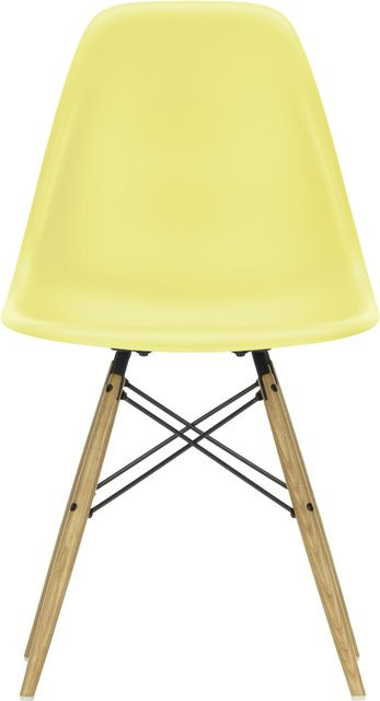 Vitra DSW Eames Plastic Side Chair in Gelb aus Kunststoff und Holz mit mattem Finish - Bild 1