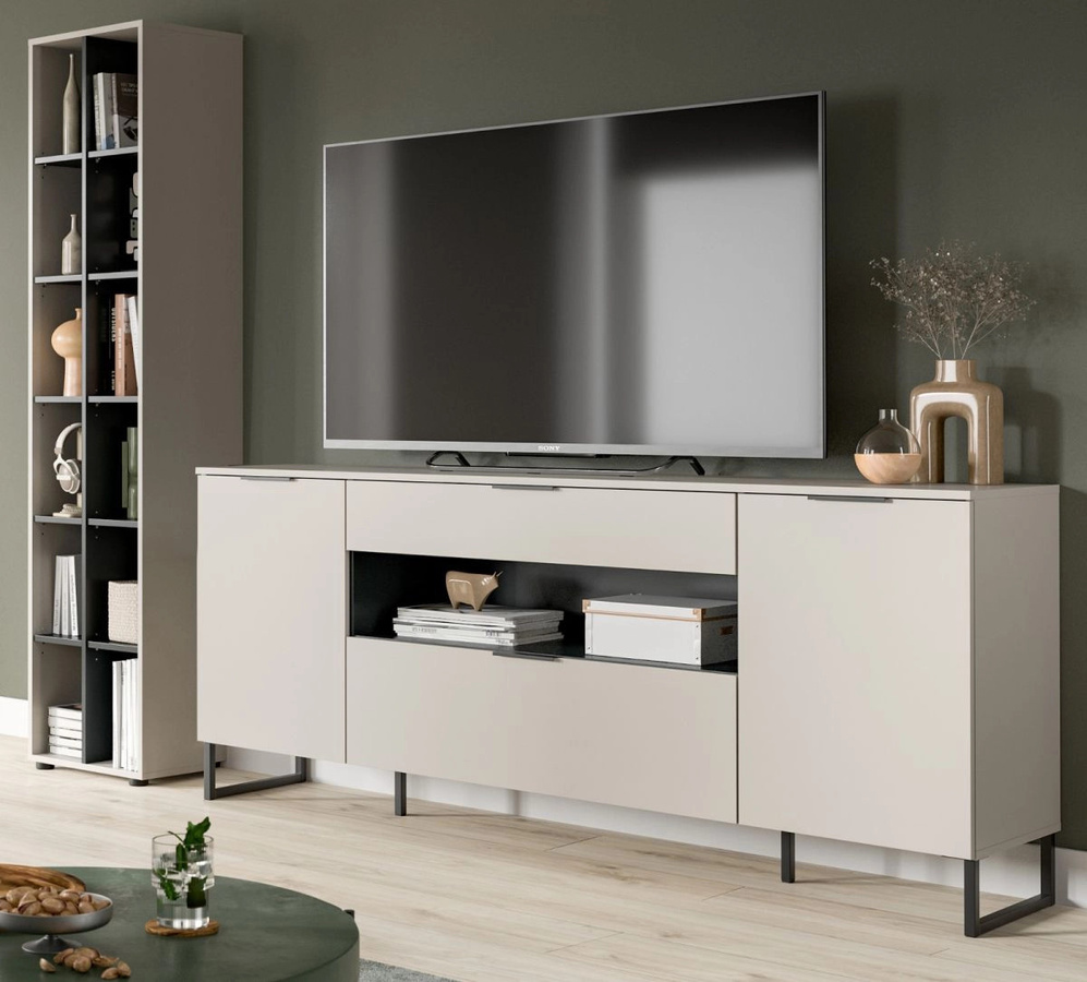 Wohnwand Morena von Inn.Furn in Kaschmir und Schwarz, Breite: 245 cm - Bild 2