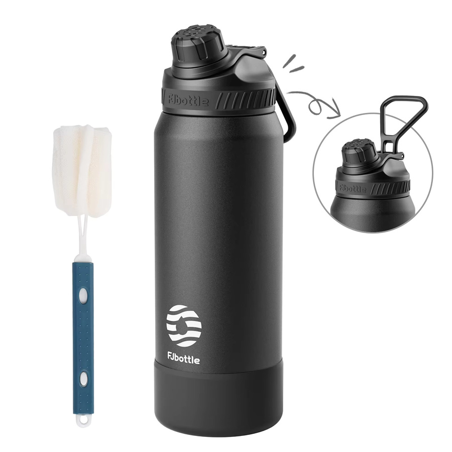 FJbottle Isolierflasche aus Edelstahl als Thermowasserflasche und Tumbler in Schwarz oder Weiß, 710 ml oder 950 ml - Bild 2