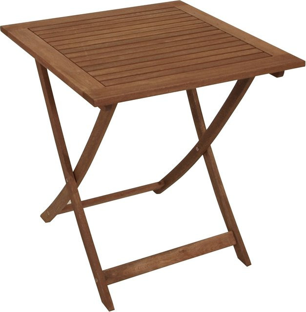 DEGAMO Klapptisch CORUNA aus geöltem Eukalyptus-Hartholz, Braun, B/T: 70 x 70 cm - Bild 1