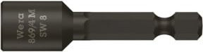 Wera 869/4 M Steckschlüsseleinsätze magnetisch, SW 8,0 mm, Farbe: Schwarz, Länge: 50,0 mm - Bild 1