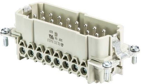 Wieland Electric Steckereinsatz 70.310.1640.0, 16-polig, grau, Schraubanschluss, 10 Stück - Bild 1