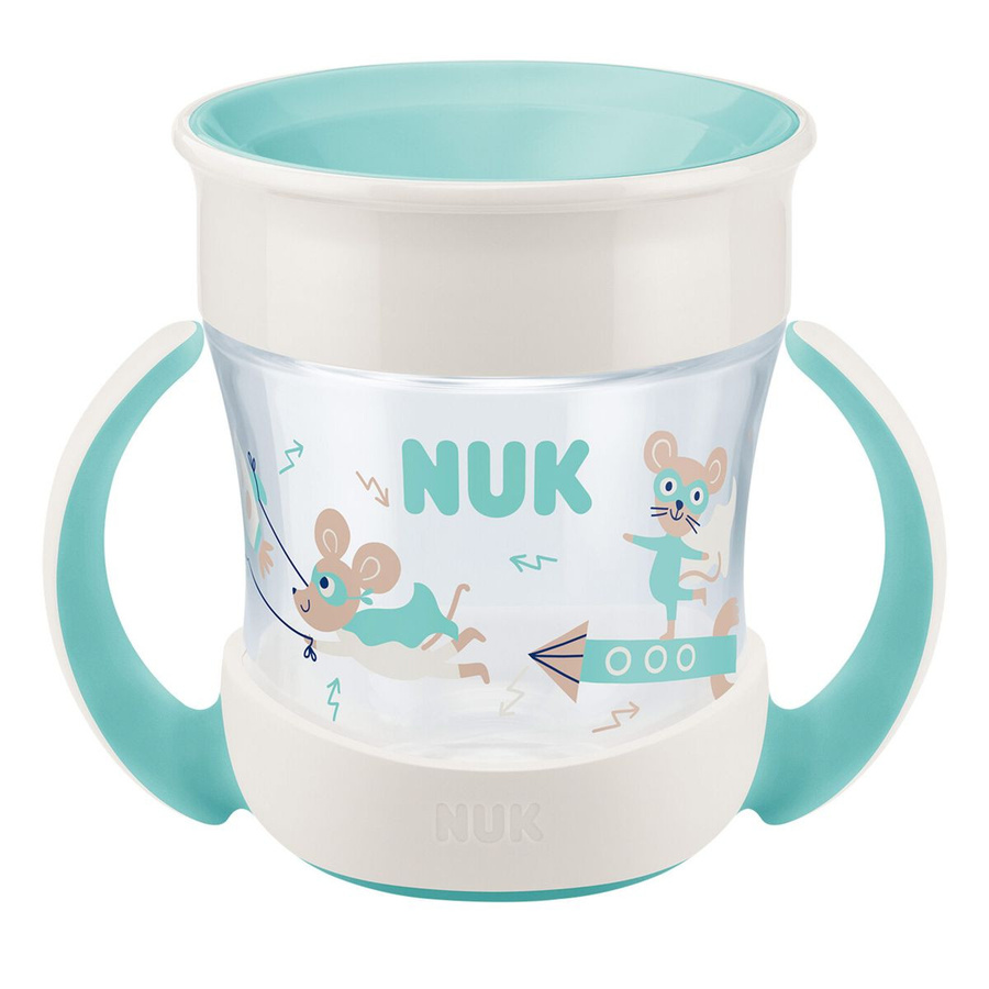 NUK Trinklern-Becher Evolution Mini Magic Cup, auslaufsicher, Mint, 160 ml - Bild 1