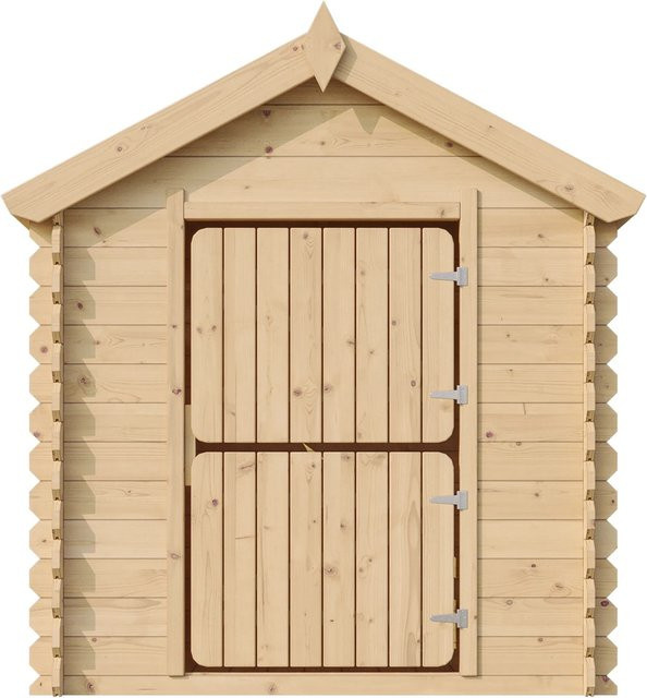 Timbela Kinderspielhaus M516 in Beige und Braun mit 1,1 m² Spielfläche aus FSC-zertifiziertem Holz - Bild 1