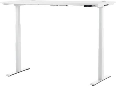 Schäfer Shop Genius Schreibtisch MODENA FLEX, elektrisch höhenverstellbar, T-Fuß, Farbe: weiß, Breite: 200 cm, Tiefe: 80 cm - Bild 1