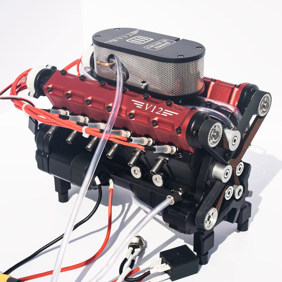 Goni V12 Micro Motor Modell Viertaktmotor, Metall, Spielzeug - Bild 2
