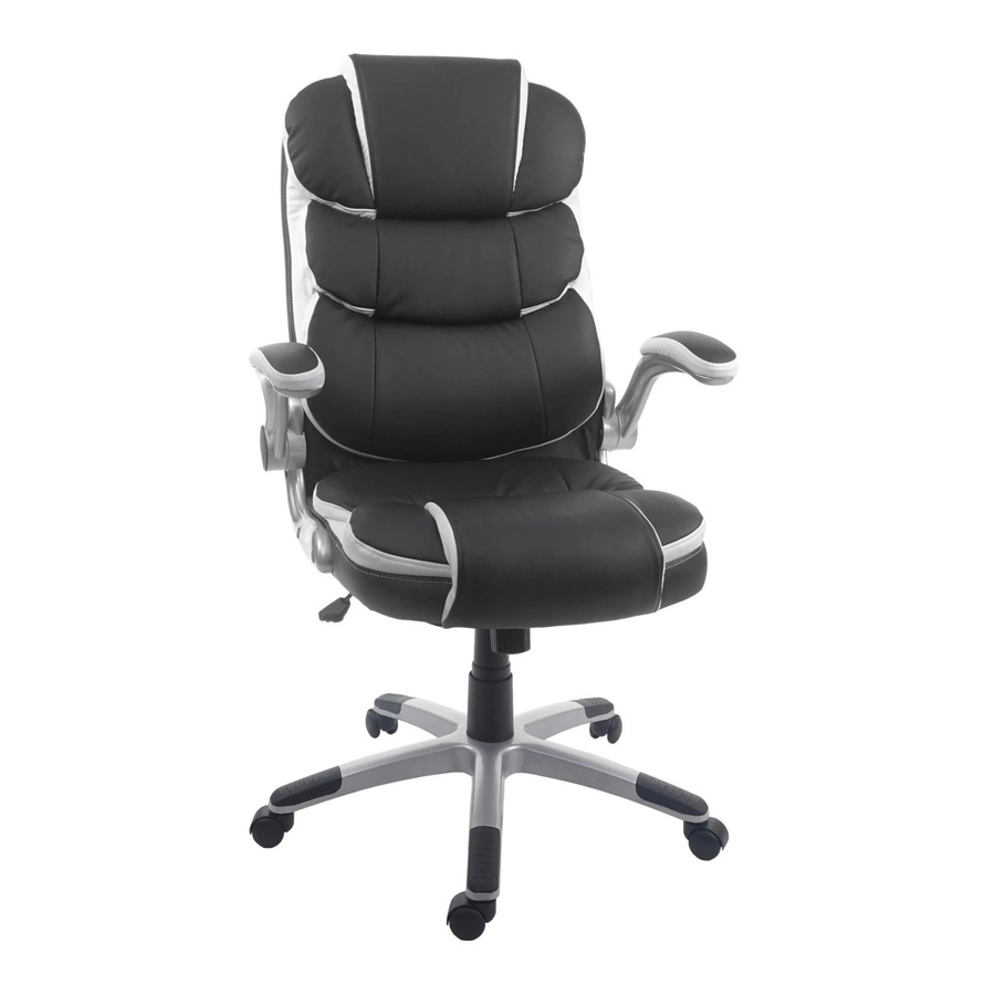 Proregal Bürostuhl als moderner Chefsessel in Schwarz aus Kunstleder mit Armlehnen und Rollen, H x B x T: 120 x 68 x 74 cm, Sitzhöhe: 47 cm - Bild 2