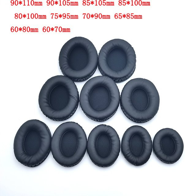 Chic Rain Universelle Ovale Ohrpolster in Schwarz als weiche Schaumstoff-Ersatzpolster für Kopfhörer und Headset-Reparatur - Bild 1