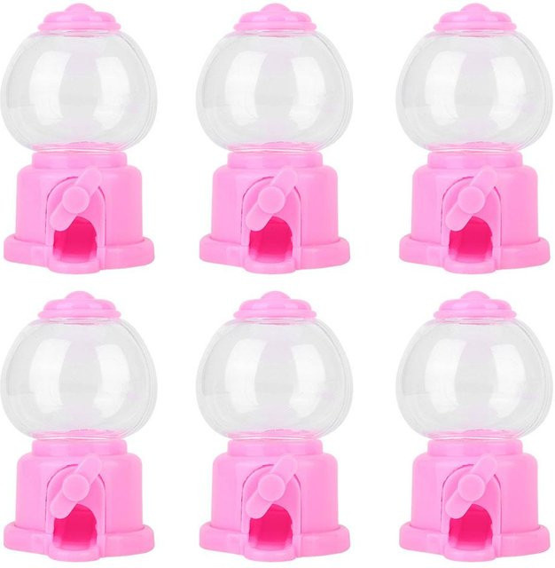 6er Set TOMTOP JMS Süßigkeiten Aufbewahrungsboxen und Spender für Kinder in Pink und Transparent - Bild 1