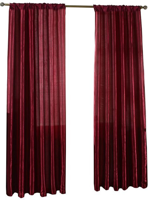 Yiran Furniture halbtransparenter Vorhang modern bordeaux, Breite: 100 cm, Höhe: 130 cm - Bild 1