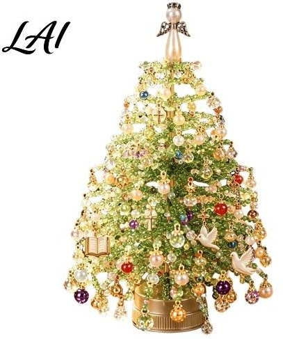 Arabella Perlenbastelsets für Erwachsene, Perlen-Weihnachtsbaum-Set, mit LED-Lichtern - Bild 1