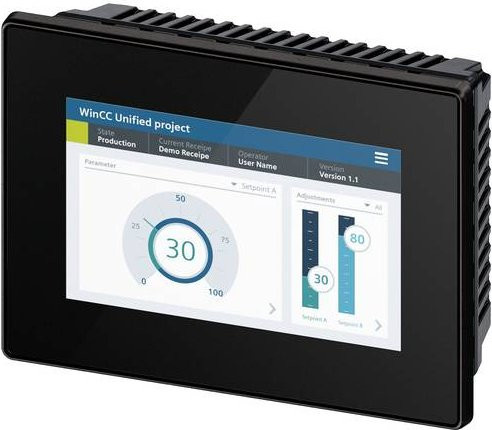 Siemens 6AV2128-3GB36-0AX1 SPS-Bedienpanel in Schwarz mit Ethernet/LAN - Bild 1