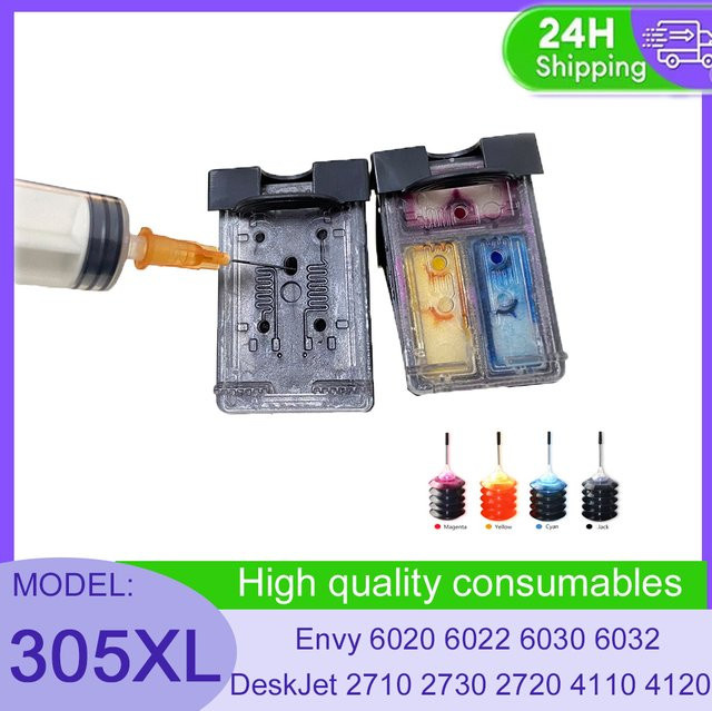 Vilaxh 305XL Tintenpatrone für HP Envy 6020 6022 6030 6032 DeskJet 2710 2730 2720 4110 4120 4130 4134 2320 Drucker - Bild 1