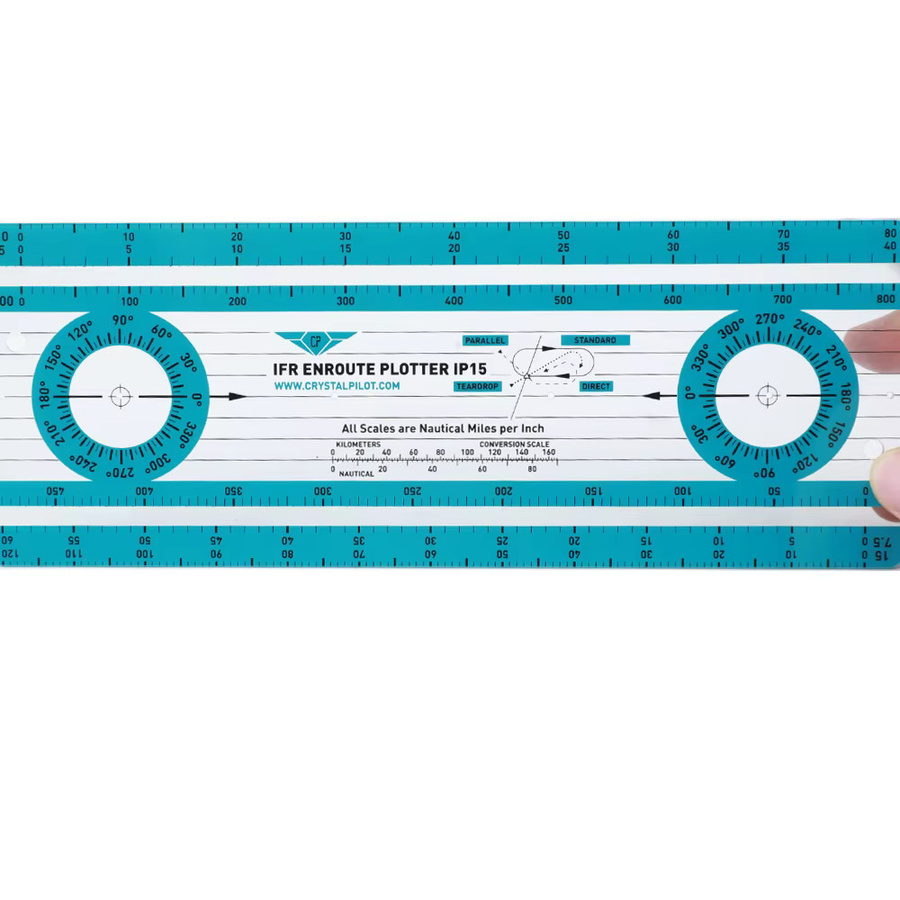 ETOPOO Kurslineal Blaues Standard-Navigationslineal aus Kunststoff - Bild 3