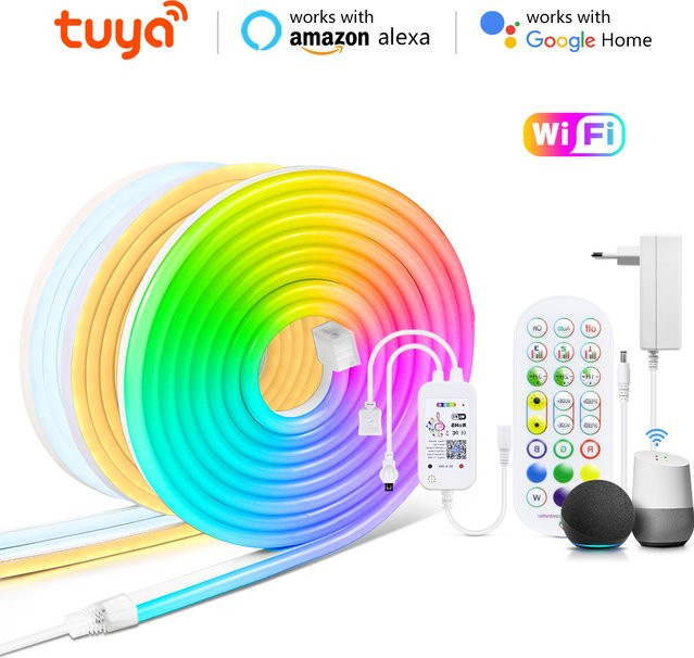 Tuya Smart LED Streifen WiFi RGB Multicolour 12V zur TV Hintergrundbeleuchtung und Dekoration - Bild 1