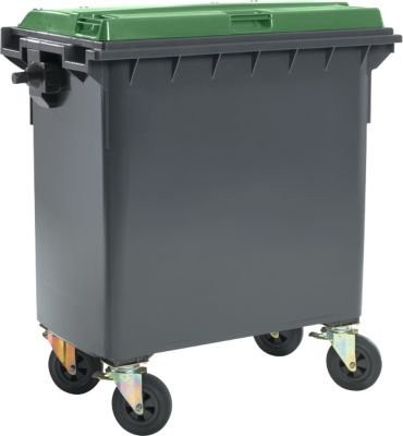 SSI Schäfer Müllcontainer MGB 770 FD aus Kunststoff, 770 l, schwarzgrün - Bild 1