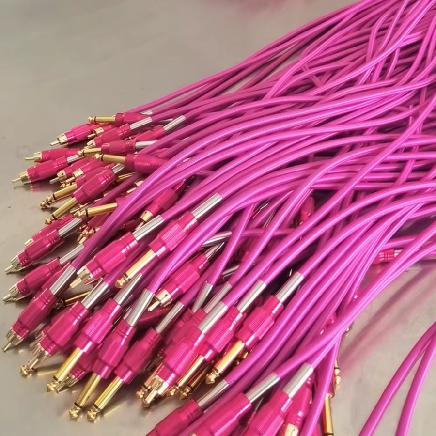 YRYTAT Tattoo Clip Cord RCA Netzkabel für Tattoo Maschine, Länge: 1,8 m, Blau und Pink - Bild 2