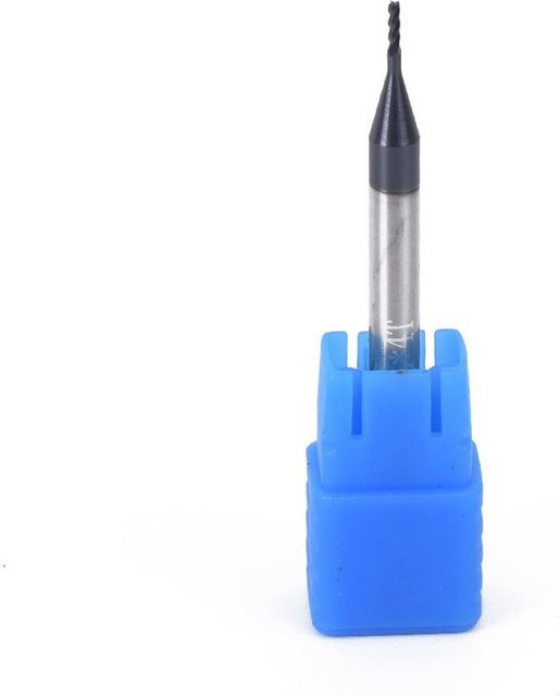 Onourown Vollhartmetall-Schaftfräser HPC mit 4 Zähnen und AlTiN-Beschichtung, Multicolor, Durchmesser: 1 mm - Bild 1
