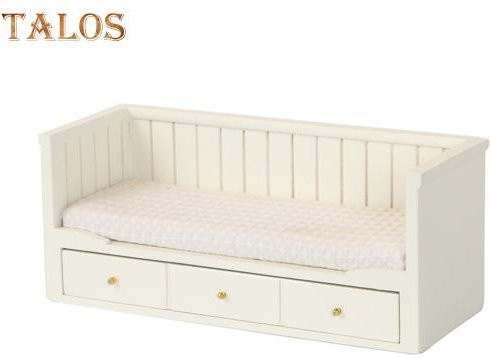 Vogue Wardrobe, Miniatur Einzelbett für Puppen, Holz, weiß - Bild 1