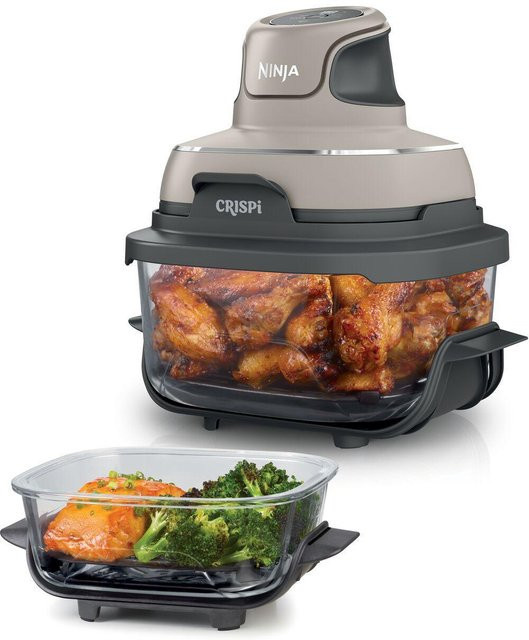 Ninja Crispi FN101EUST 4-in-1 Tragbares Glas-Heißluftfritteuse Kochsystem in Grau/Stone - Bild 2