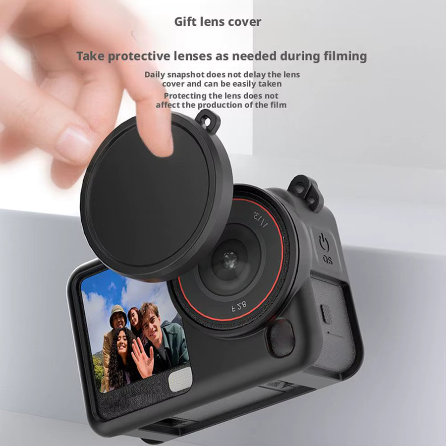 DJI Osmo Action 6 Silikonhülle in Schwarz mit Objektivdeckel, stoßfest und rutschfest - Bild 5