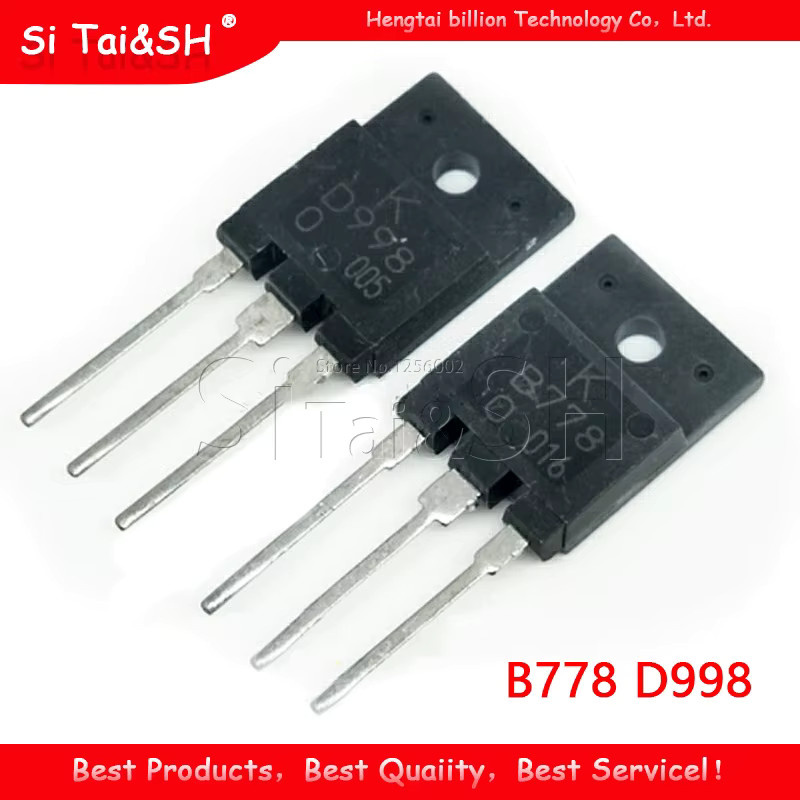 Si Tai&SH Original B778 und D998 Akustikröhren im TO-3P Gehäuse, Schwarz, 4er-Set - Bild 2