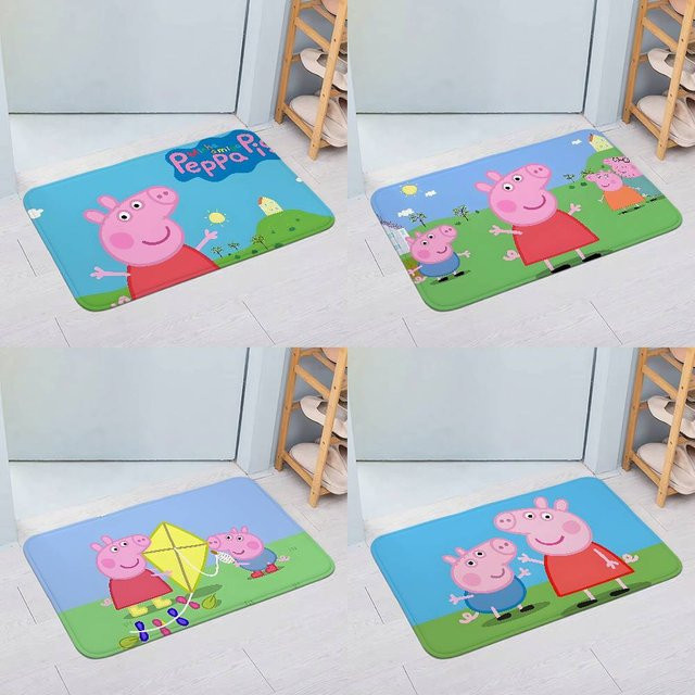 Rutschfeste Peppa Pig Fußmatte von Beast Kingdom in Multicolour, B: 60 cm, T: 40 cm - Bild 1