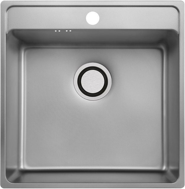 Besos Inox Len Einbecken Spüle aus Edelstahl mit Siphon in modernem Design - Bild 1