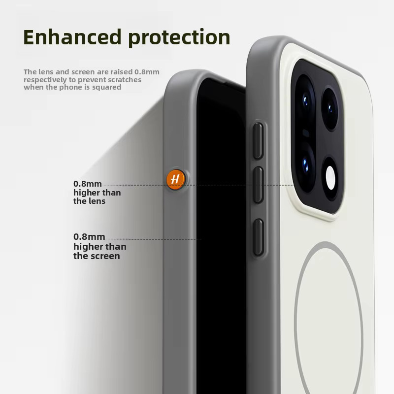 Magnetische Silikon Schutzhülle für OnePlus 15 in Weiß mit Unterstützung für kabelloses Laden - Bild 5