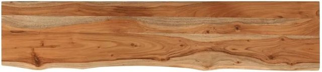 vidaXL Tischplatte aus Akazien-Massivholz in Natur Braun, Rechteckig mit Baumkante, B: 140 cm, T: 30 cm, H: 3,8 cm - Bild 1