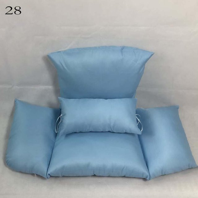 Einfarbiger Kissenbezug für Hängeschaukel und Eierstuhl aus Polyester in Grau und Blau - Bild 1