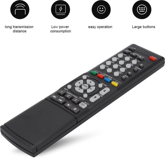 Denon Fernbedienung für AV-Receiver AVR 1713, RC 1169, AVR 1613 und S710W in Schwarz - Bild 1